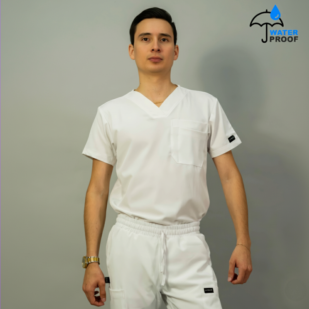 uniforme blanco de enfermeria