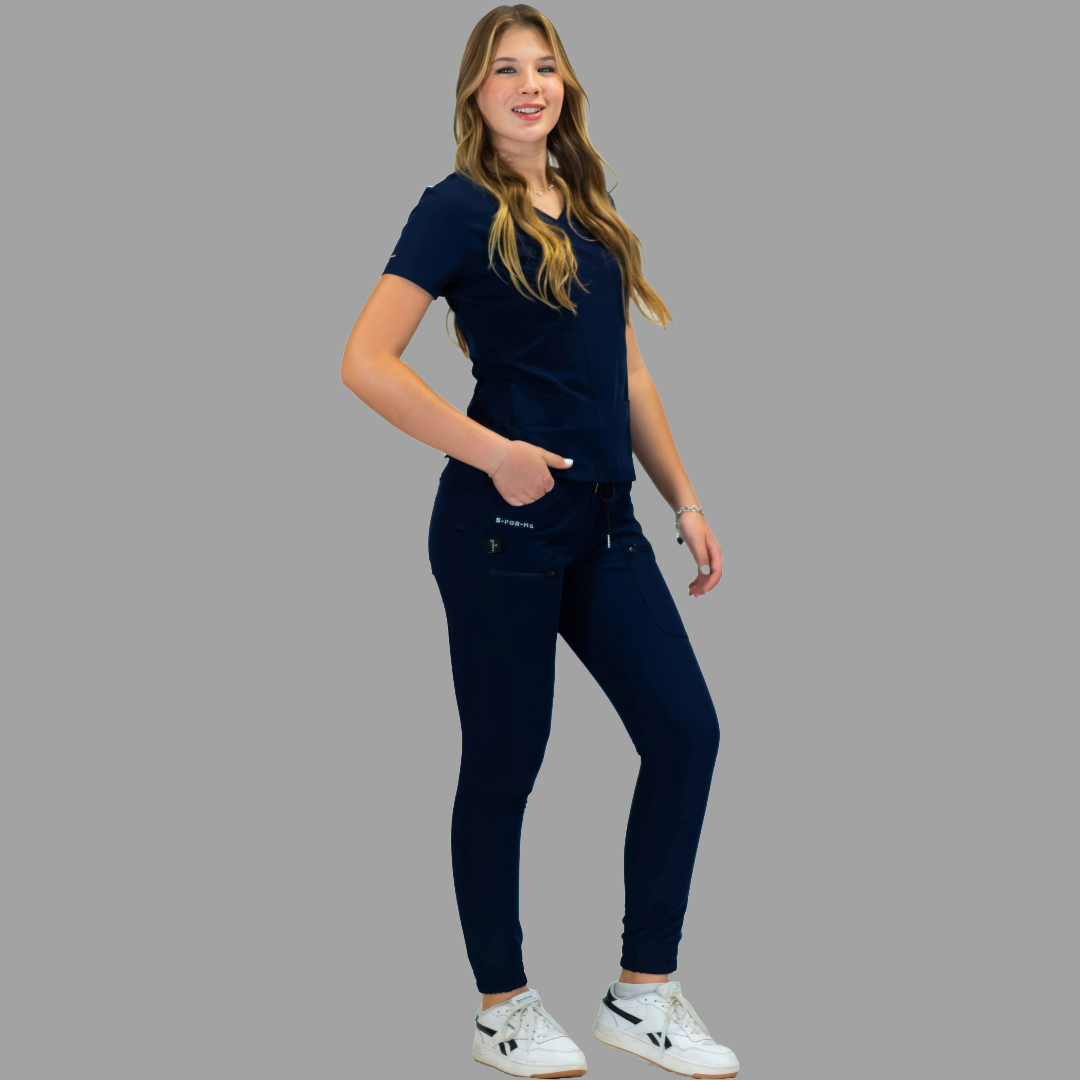 Filipina Quirúrgica Azul Marino Mujer Antifluido, Scrubs 300