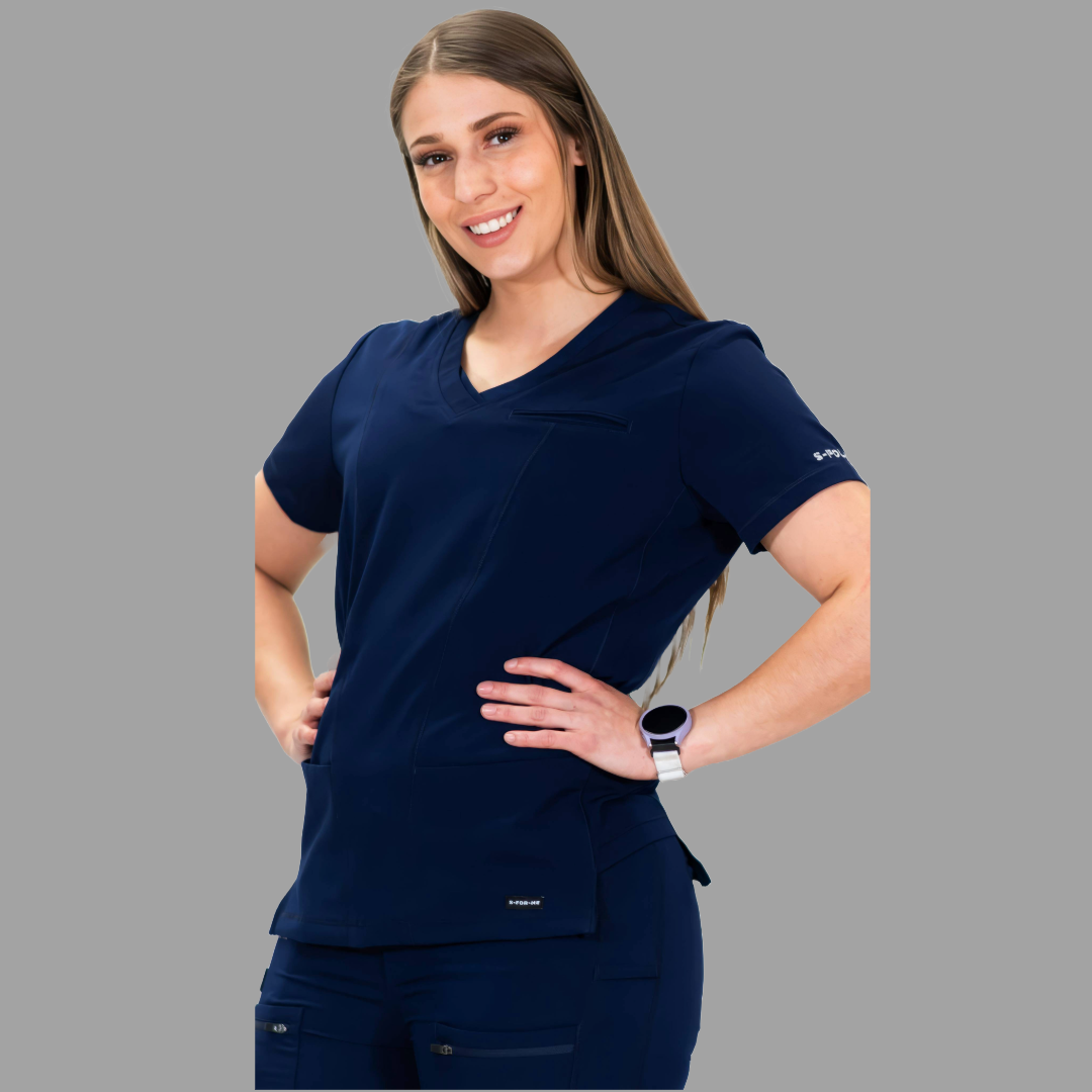 Filipina Quirúrgica Azul Marino Mujer Antifluido, Scrubs 300