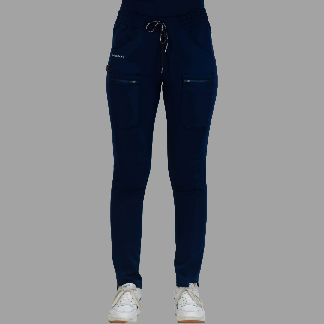 Pantalón Quirúrgico Azul Marino Mujer Antifluido, Scrubs 300