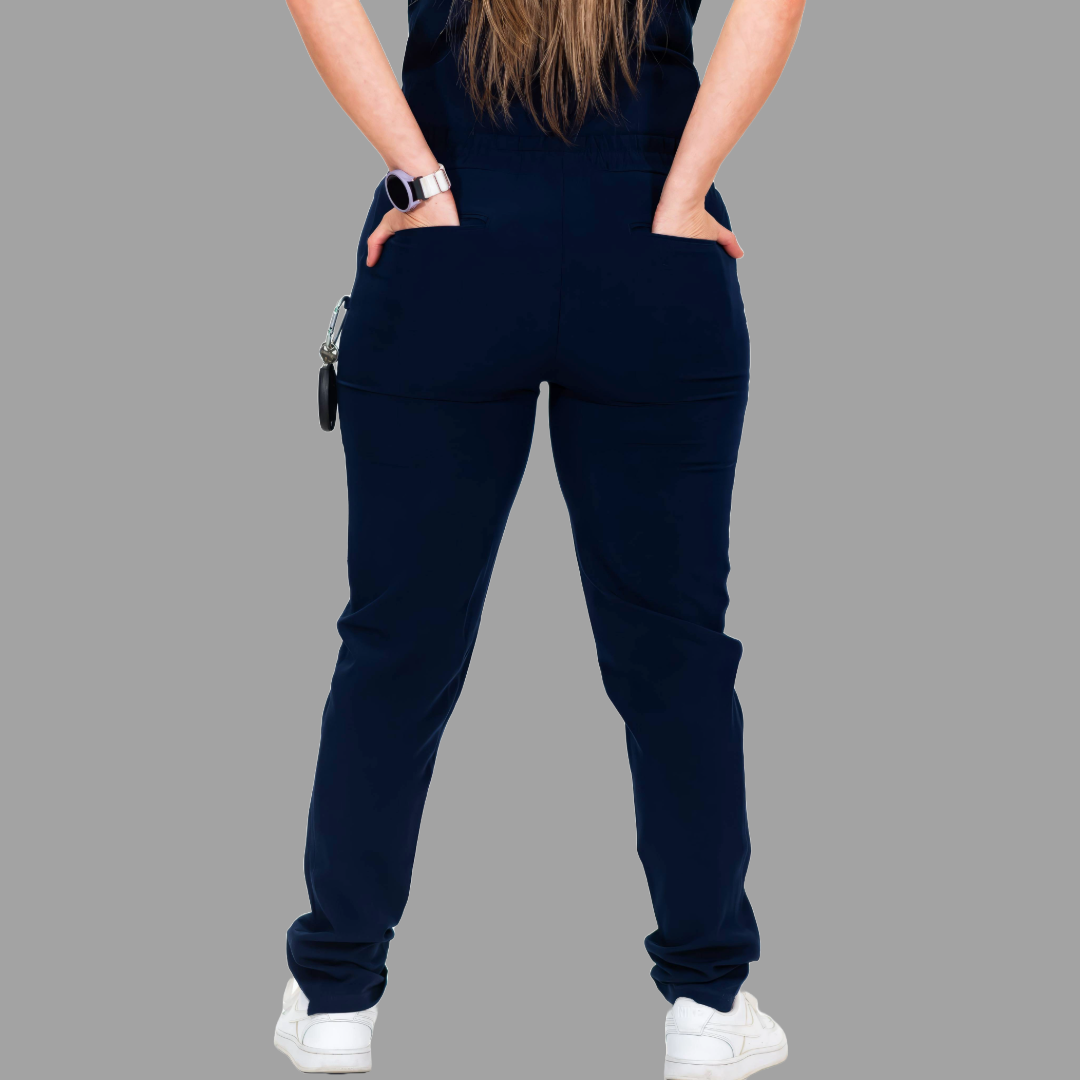 Pantalón Quirúrgico Azul Marino Mujer Antifluido, Scrubs 300