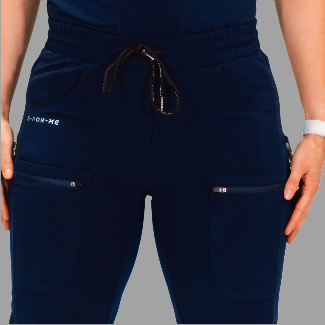 Pantalón Quirúrgico Azul Marino Mujer Antifluido, Scrubs 300