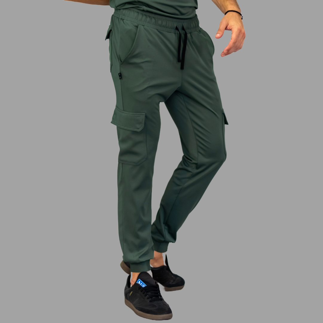 Jogger Quirurgico Hombre Verde Olivo Super Stretch, Scrubs 910