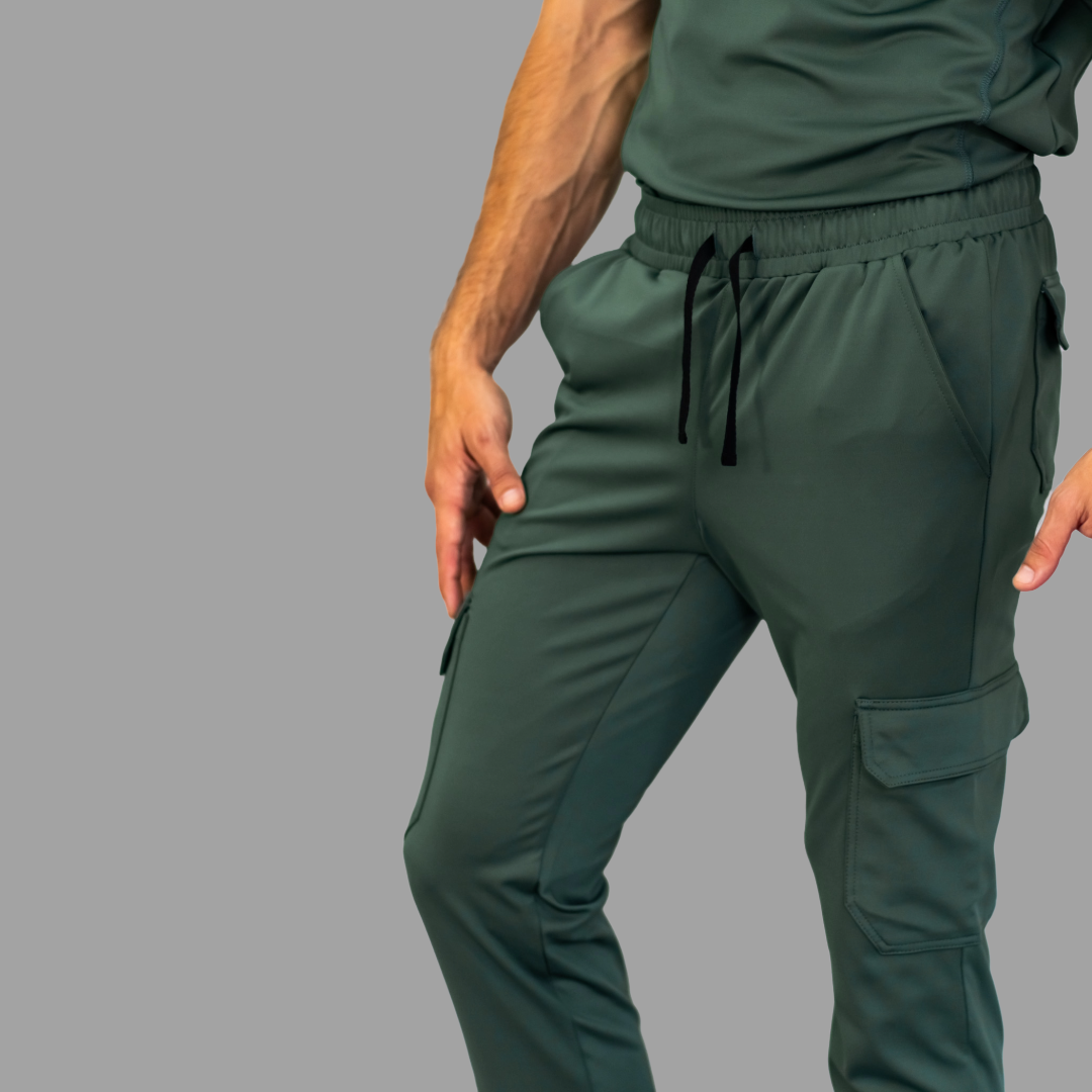 Jogger Quirurgico Hombre Verde Olivo Super Stretch, Scrubs 910