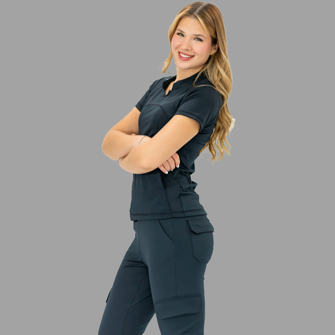 Filipina Quirúrgica 910 Azul Marino Mujer, Super Stretch, Scrubs 910