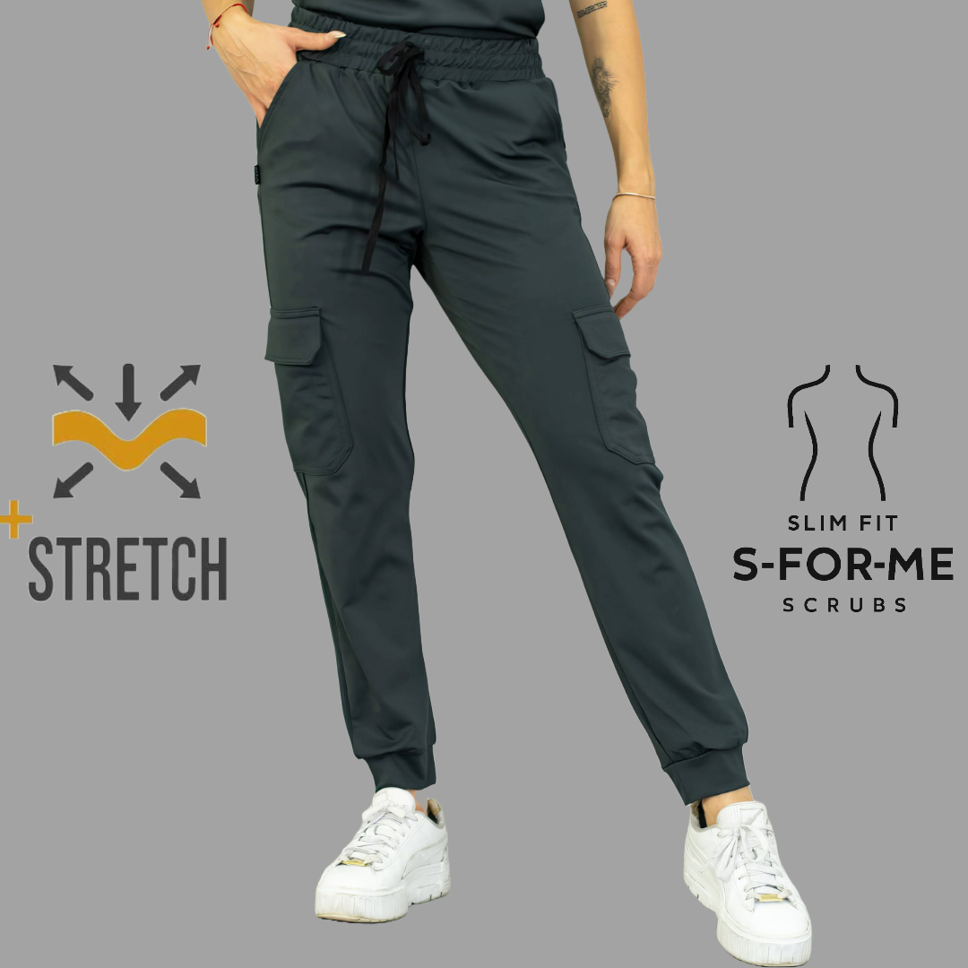 Jogger Quirúrgico 910, Gris Oxford Mujer Super Stretch, Scrubs 910