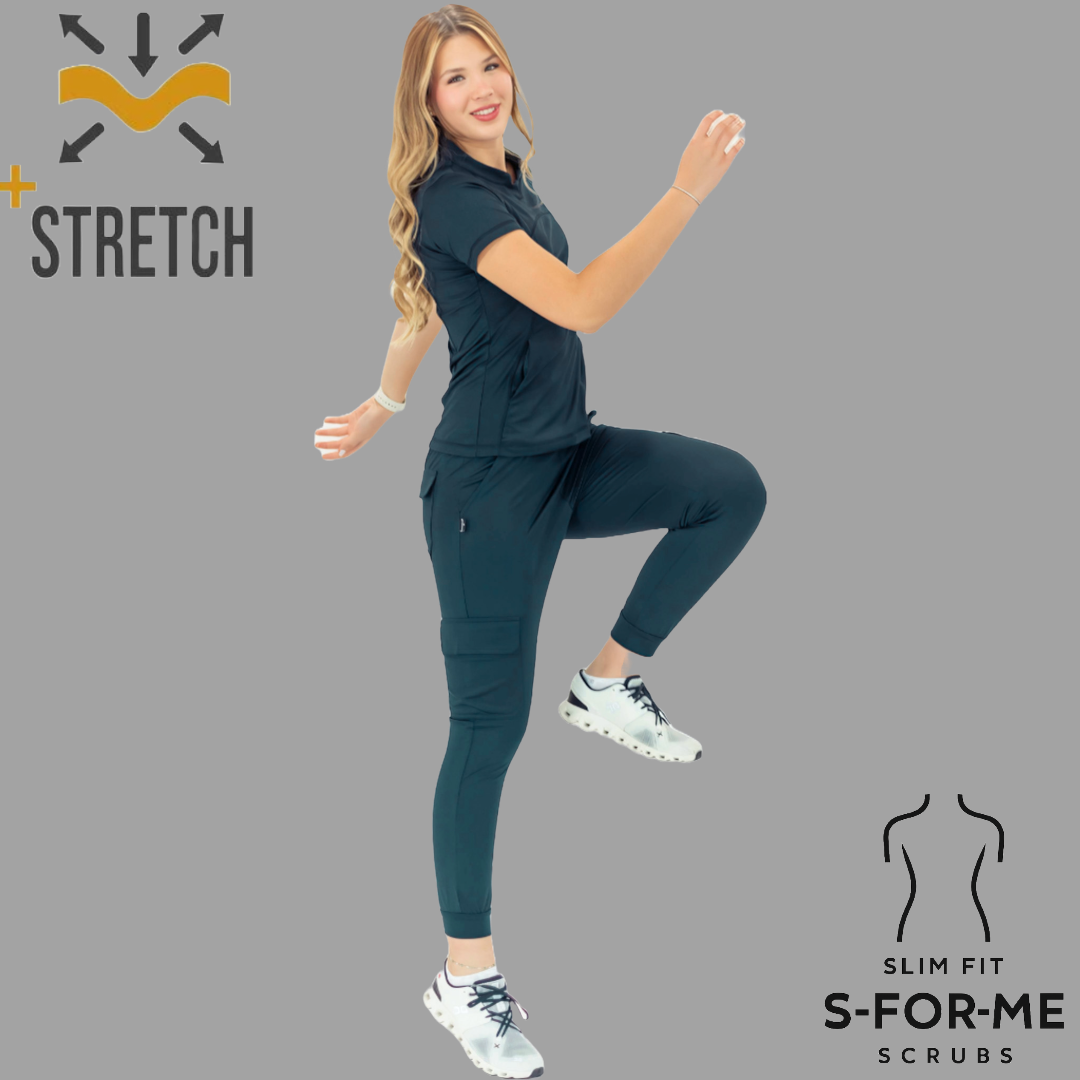 Conjunto Quirúrgico Súper Stretch Mujer – Estilo 910 Azul Petróleo
