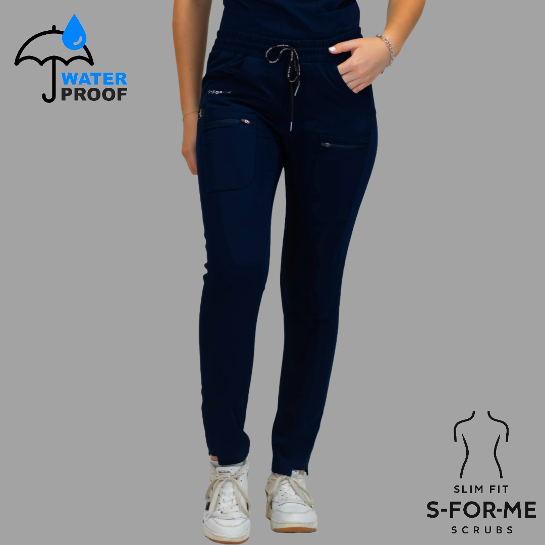 Pantalón Quirúrgico Azul Marino Mujer Antifluido, Scrubs 300