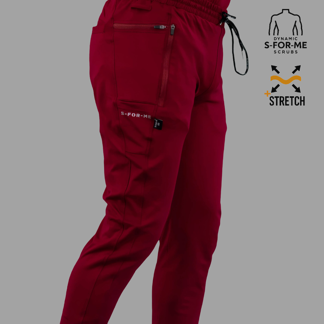 Jogger Quirúrgico Vino Hombre Super Stretch, Scrubs 920