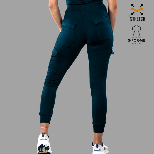 Jogger Quirúrgico Mujer Verde Botella Super Stretch, Scrubs 901