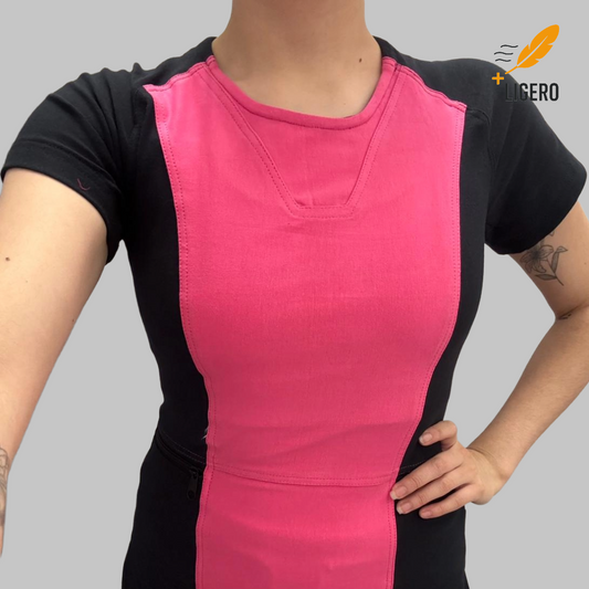 Filipina 902 Negra/Fiusha Dama . Super stretch