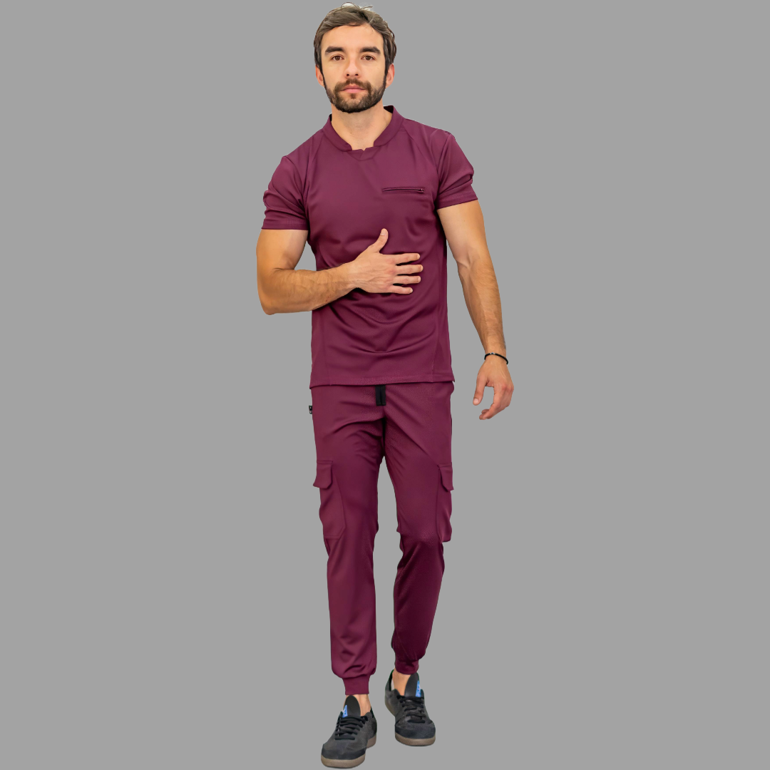 Jogger Quirurgico Hombre Vino Super Stretch, Scrubs 910