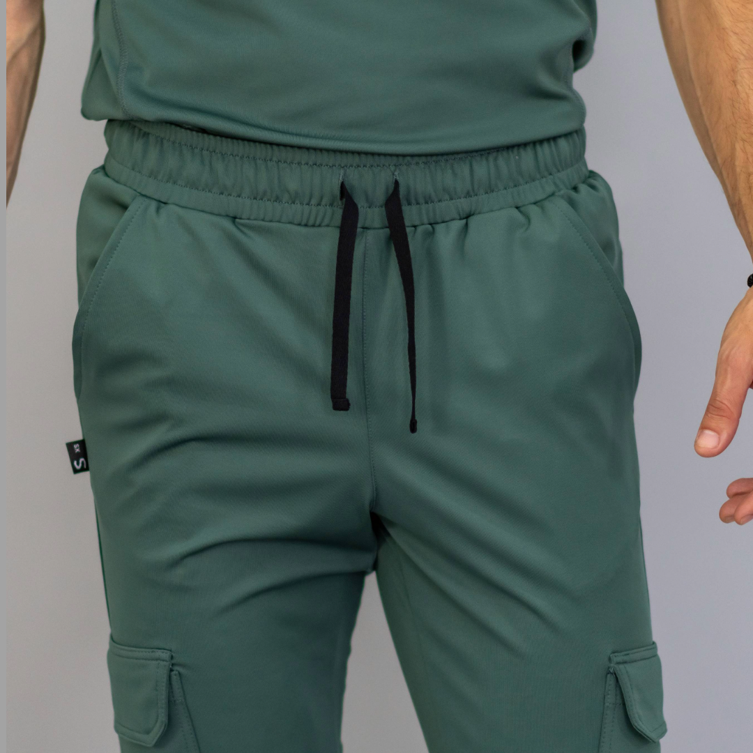 Jogger Quirurgico Hombre Verde Pino Super Stretch, Scrubs 910