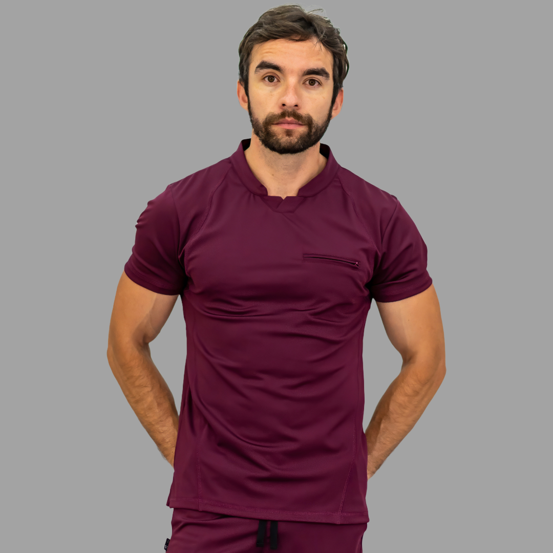Filipina Quirurgica Hombre Vino Super stretch, Scrubs Est. 910