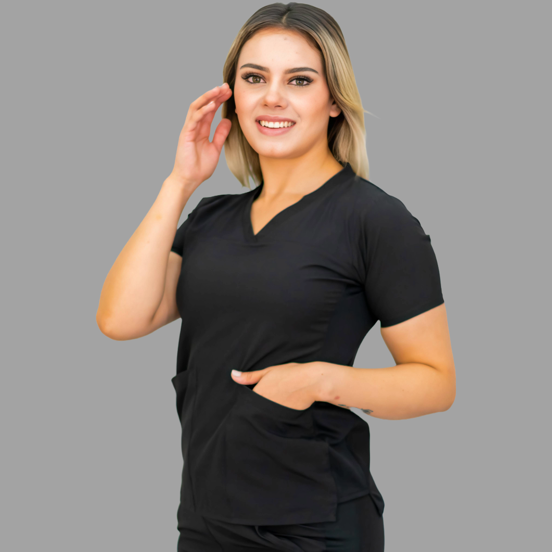 Filipina 530 Quirúrgica Negra Mujer, Scrubs 530