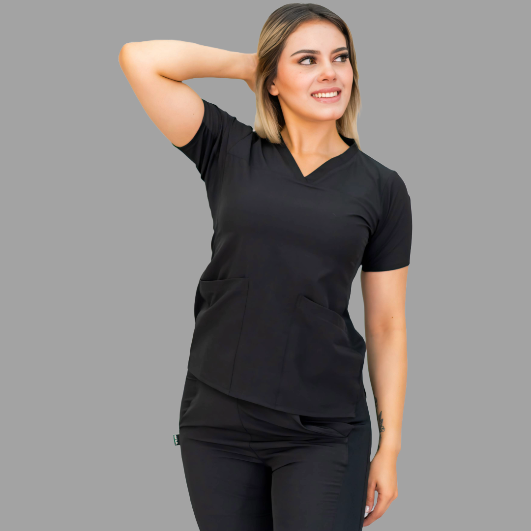 Filipina 530 Quirúrgica Negra Mujer, Scrubs 530