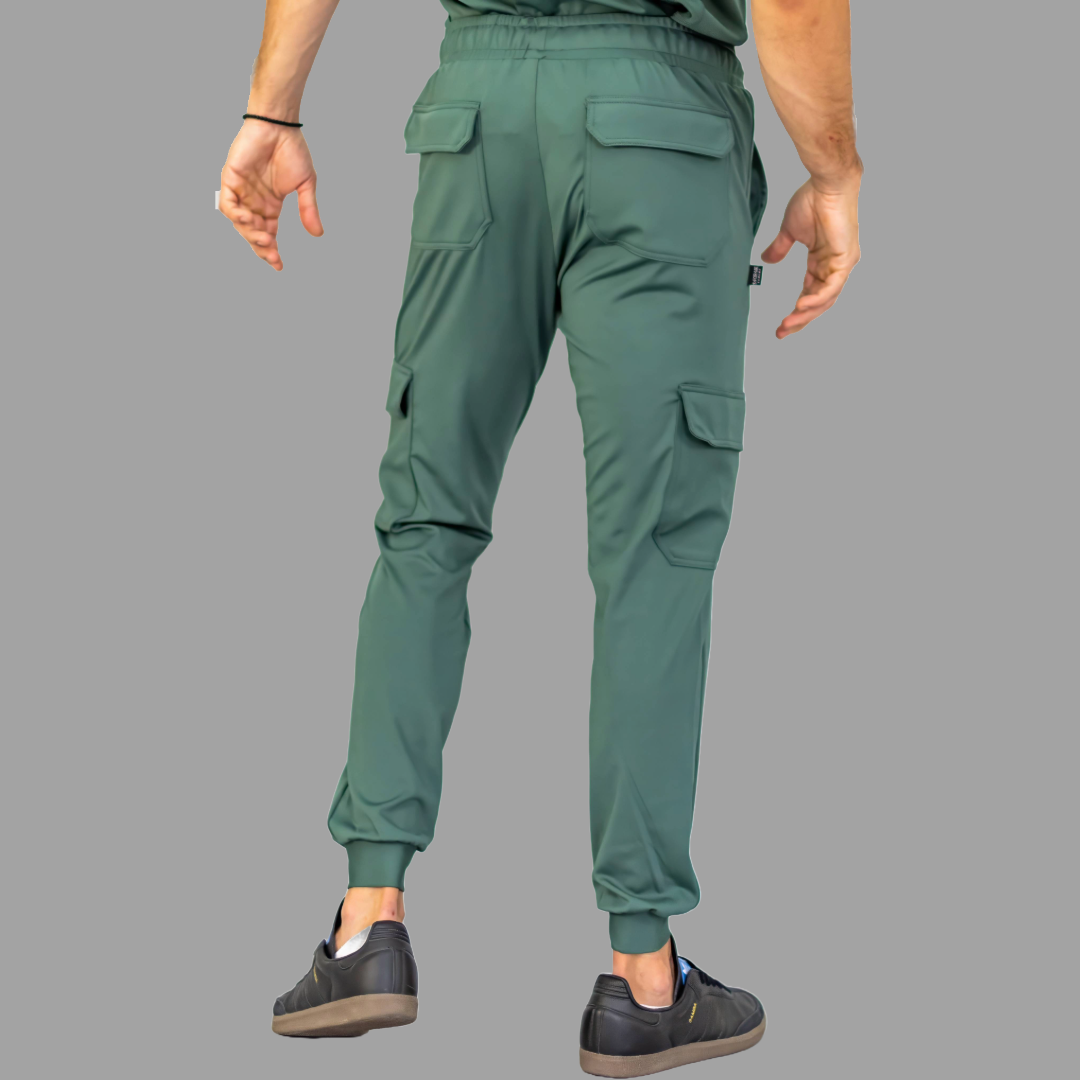 Jogger Quirurgico Hombre Verde Pino Super Stretch, Scrubs 910