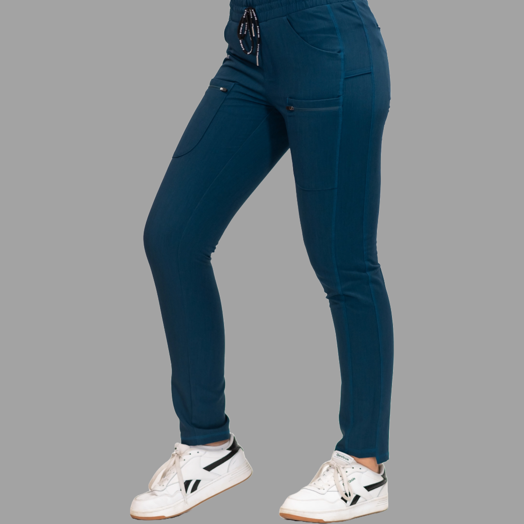 Pantalón Quirúrgico Azul Caribe Mujer Antifluido, Scrubs 300