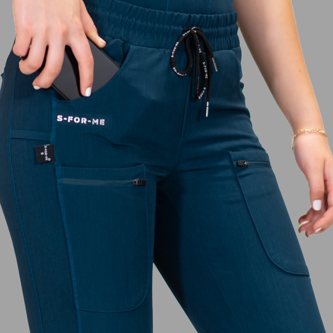 Pantalón Quirúrgico Azul Caribe Mujer Antifluido, Scrubs 300