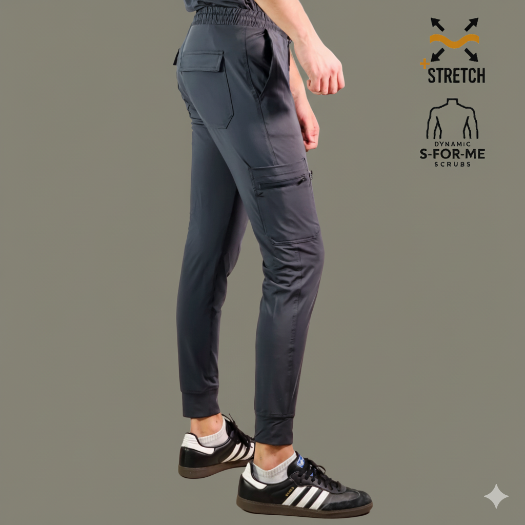 Pantalon Quirurgico Hombre 901 Gris Oxford Super Stretch
