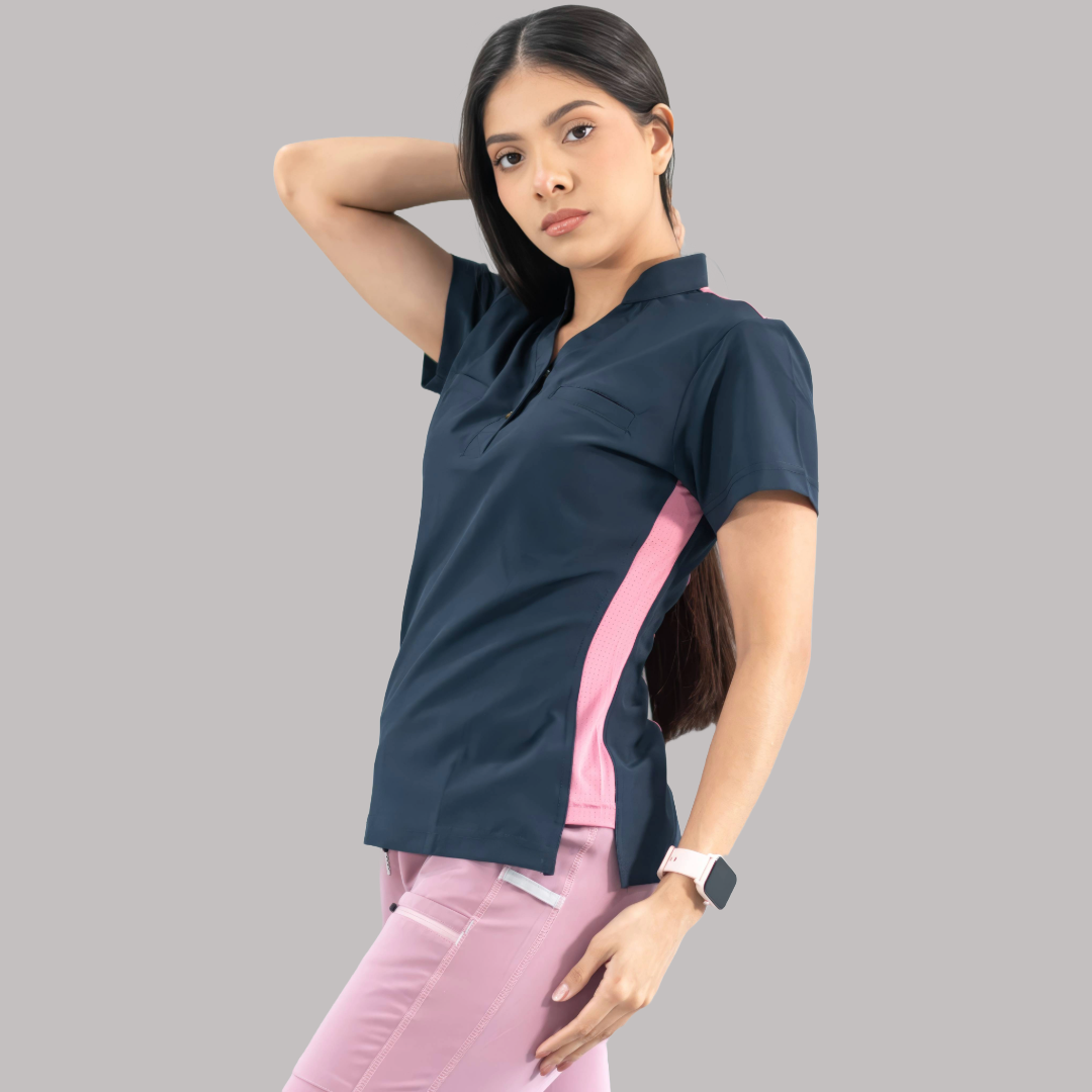 Filipina Quirúrgica Azul Mno./Palo de Rosa Mujer, Scrubs 520