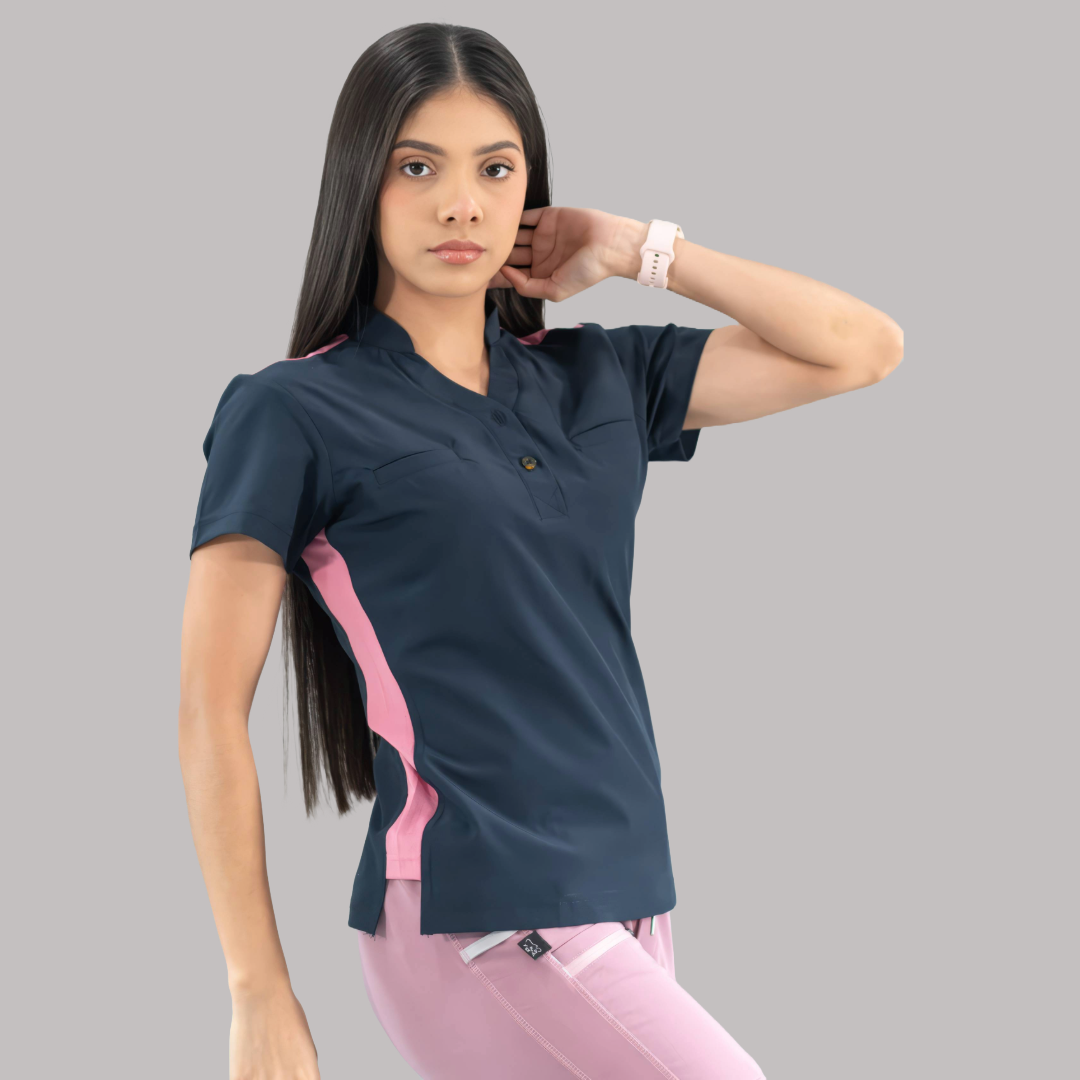 Filipina Quirúrgica Azul Mno./Palo de Rosa Mujer, Scrubs 520