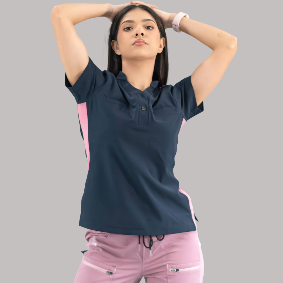Filipina Quirúrgica Azul Mno./Palo de Rosa Mujer, Scrubs 520