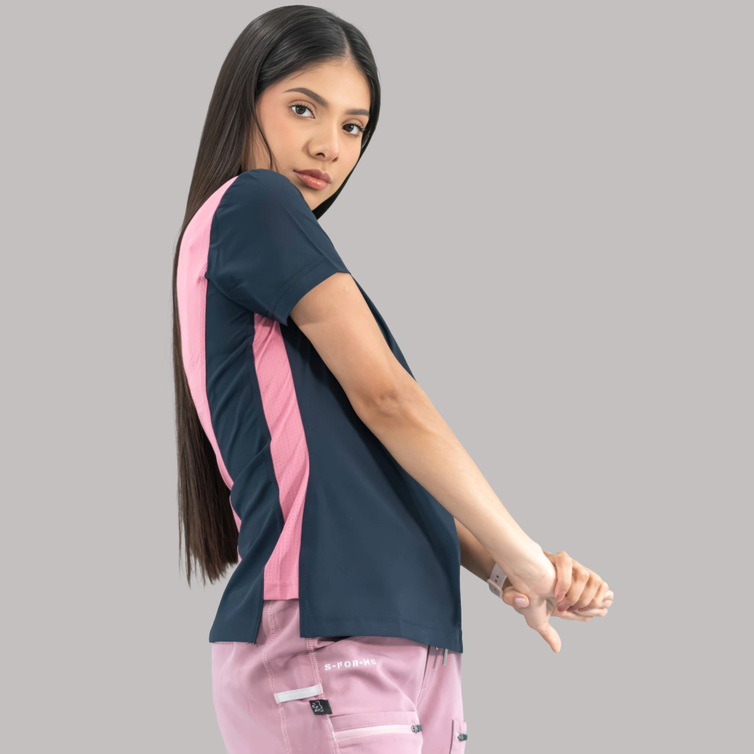 Filipina Quirúrgica Azul Mno./Palo de Rosa Mujer, Scrubs 520