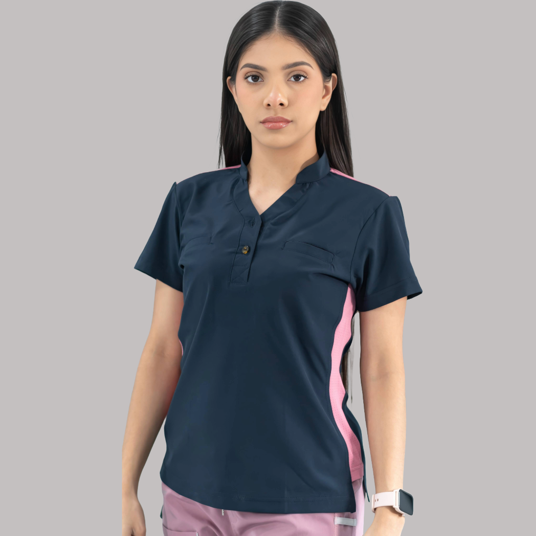 Filipina Quirúrgica Azul Mno./Palo de Rosa Mujer, Scrubs 520