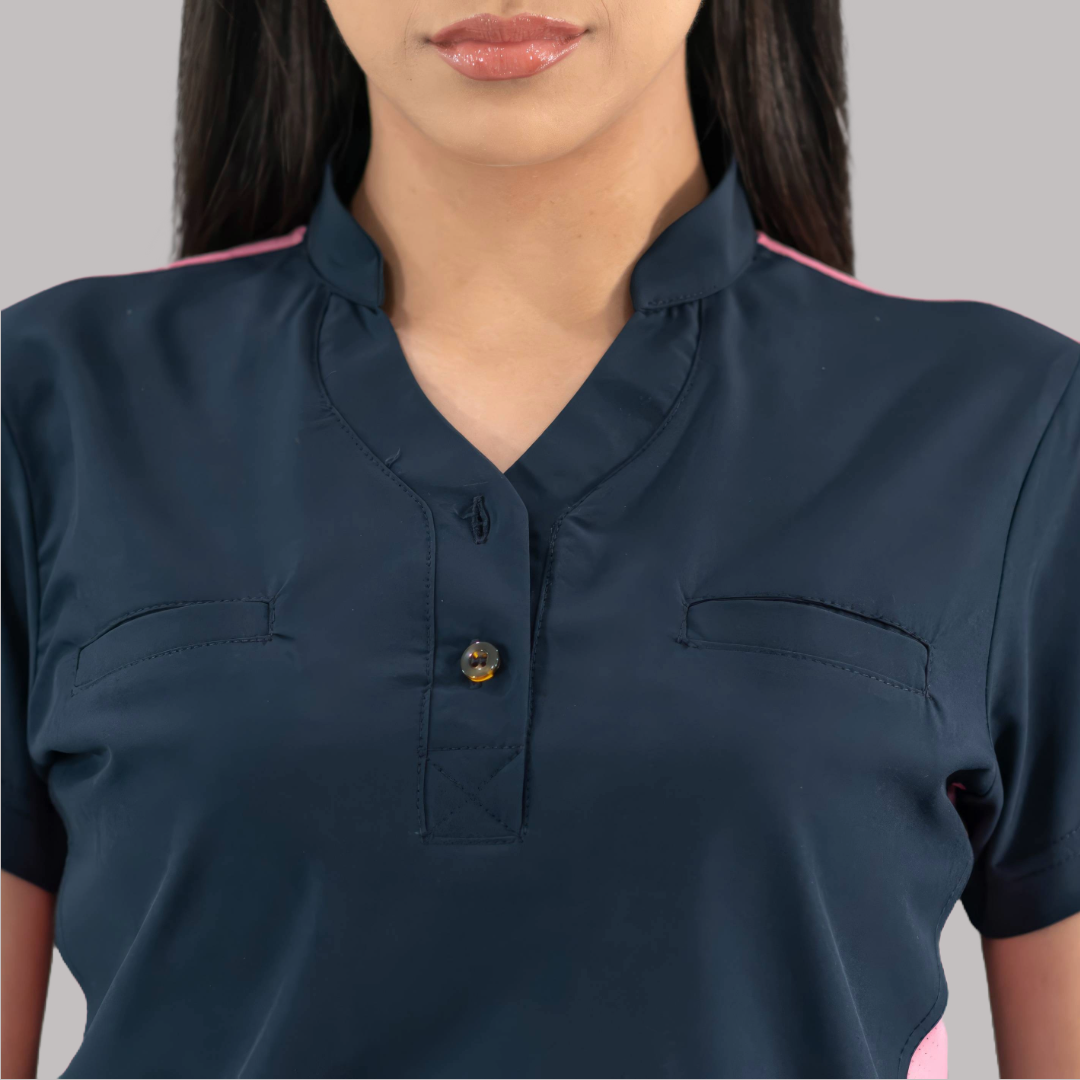 Filipina Quirúrgica Azul Mno./Palo de Rosa Mujer, Scrubs 520