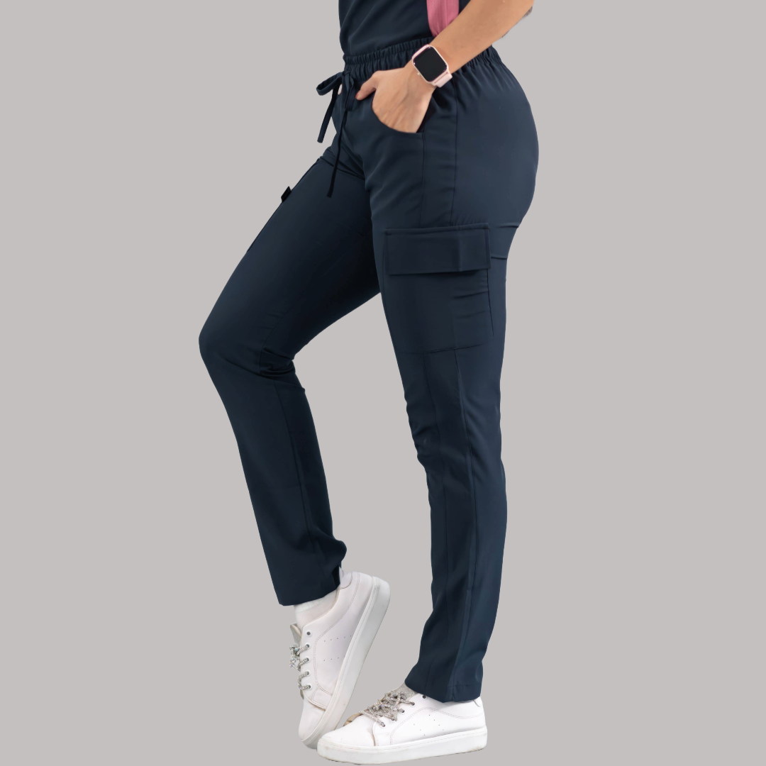 Pantalón Quirúrgico Skinny, Azul Mno F.W Mujer, Scrubs 520