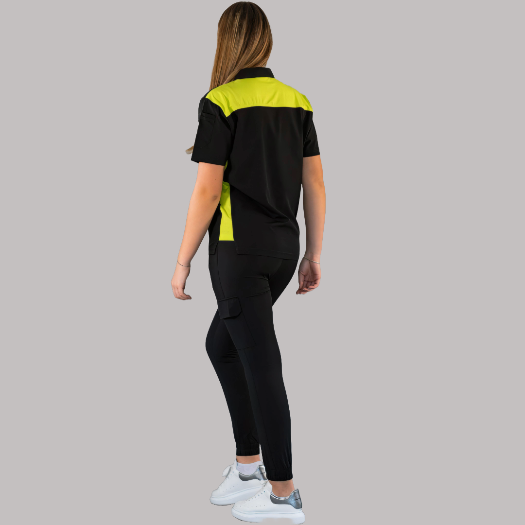 Filipina Quirúrgica Unisex Negra/Lima, Scrubs 520