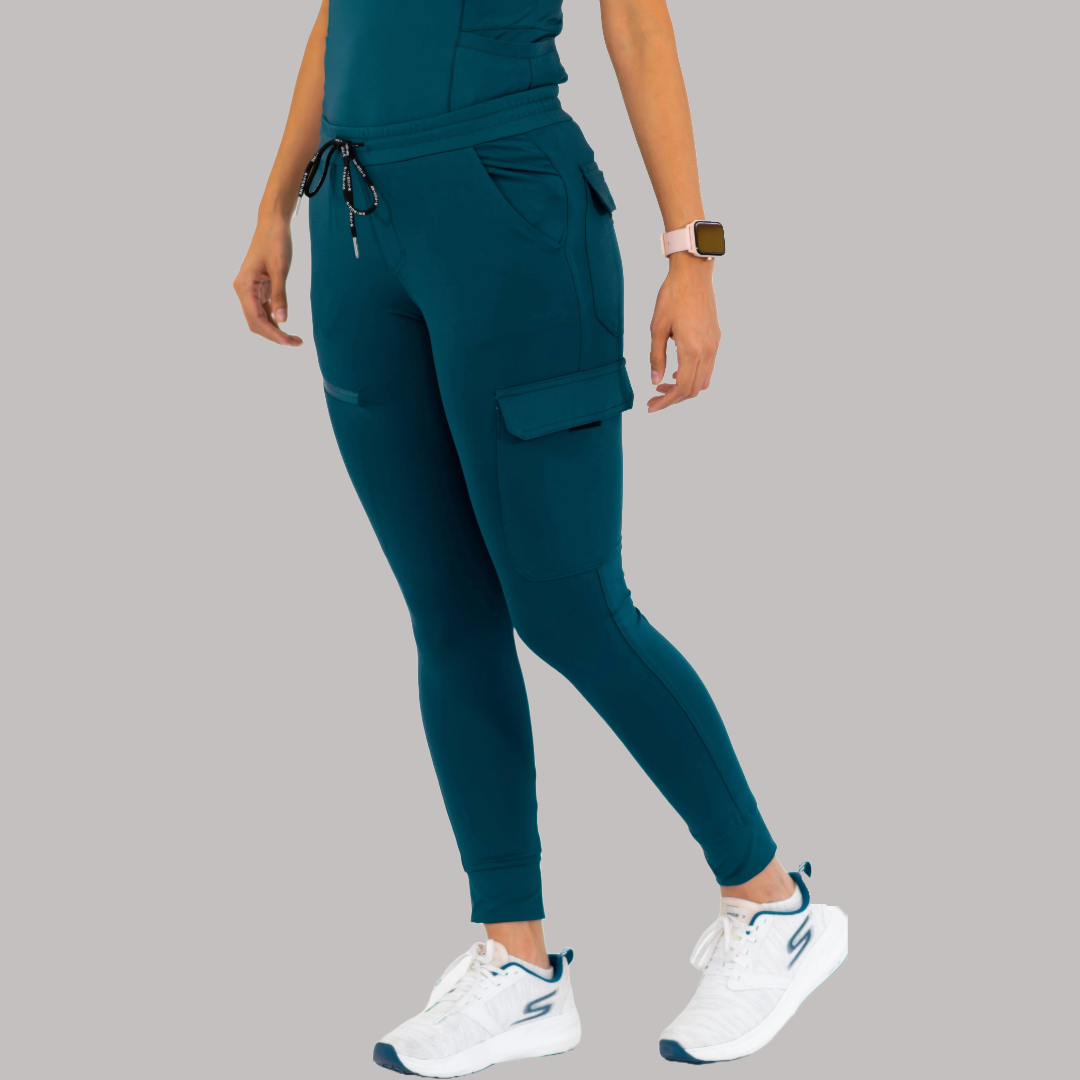 Jogger Quirúrgico Super Stretch Azul Caribe Mujer, Scrubs 905