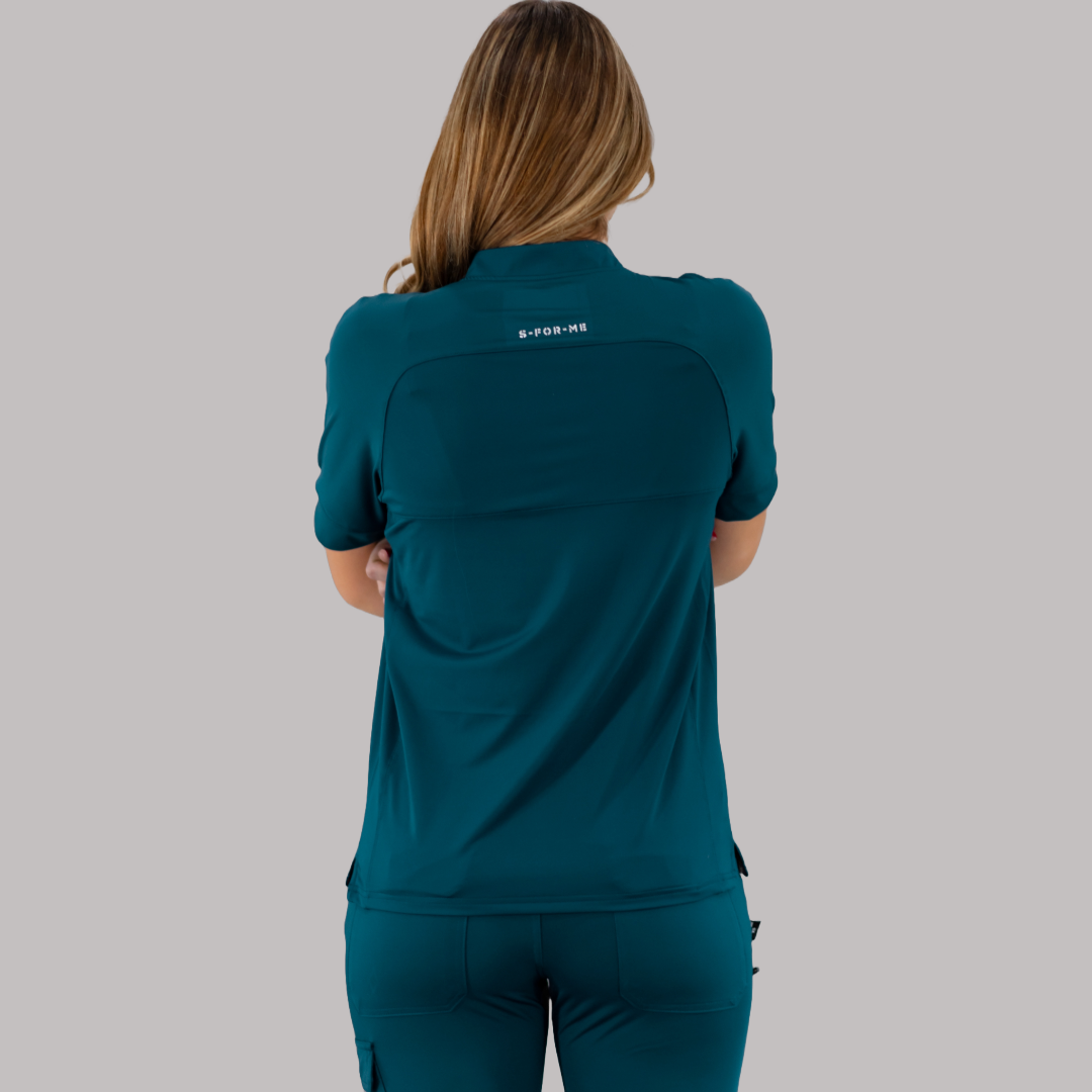 Filipina Unisex Quirúrgica Super Stretch Azul Caribe, Scrubs 905