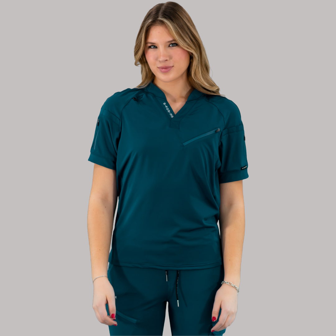 Filipina Unisex Quirúrgica Super Stretch Azul Caribe, Scrubs 905