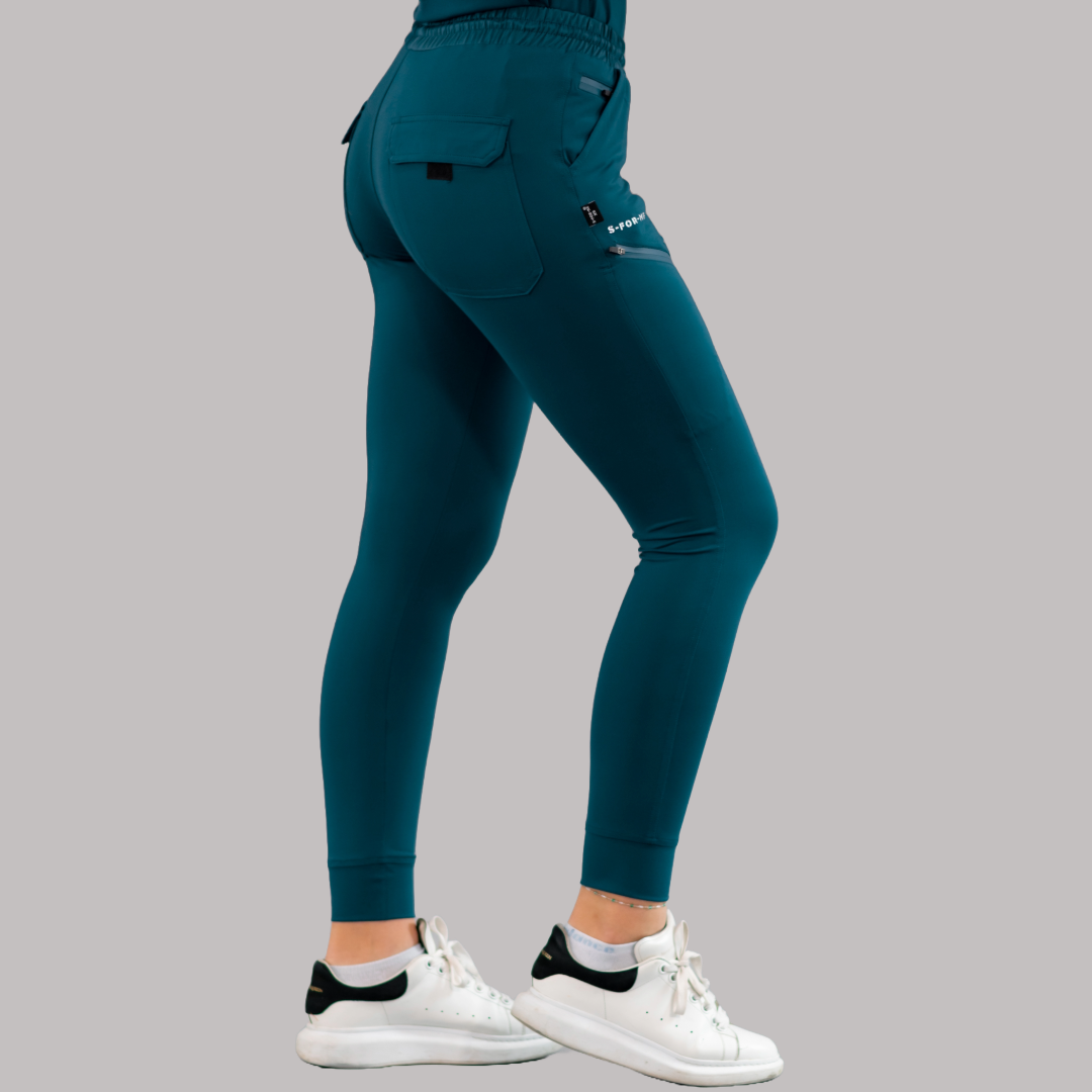 Jogger Unisex Quirúrgico Super Stretch Azul Caribe, Scrubs 905