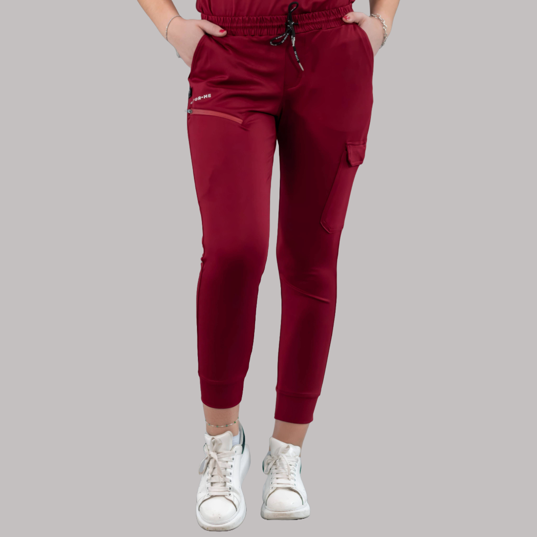 Jogger Unisex Quirúrgico Super Stretch Vino, Scrubs 905