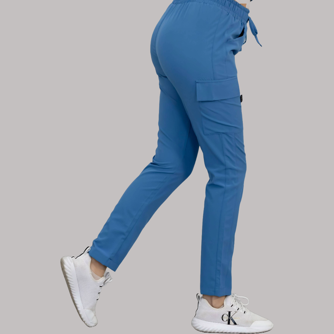 Pantalón Quirúrgico Skinny, Azul Plumbago F.W Mujer, Scrubs 520