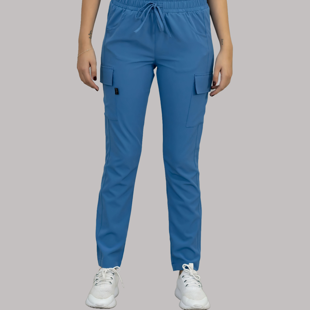 Pantalón Quirúrgico Skinny, Azul Plumbago F.W Mujer, Scrubs 520