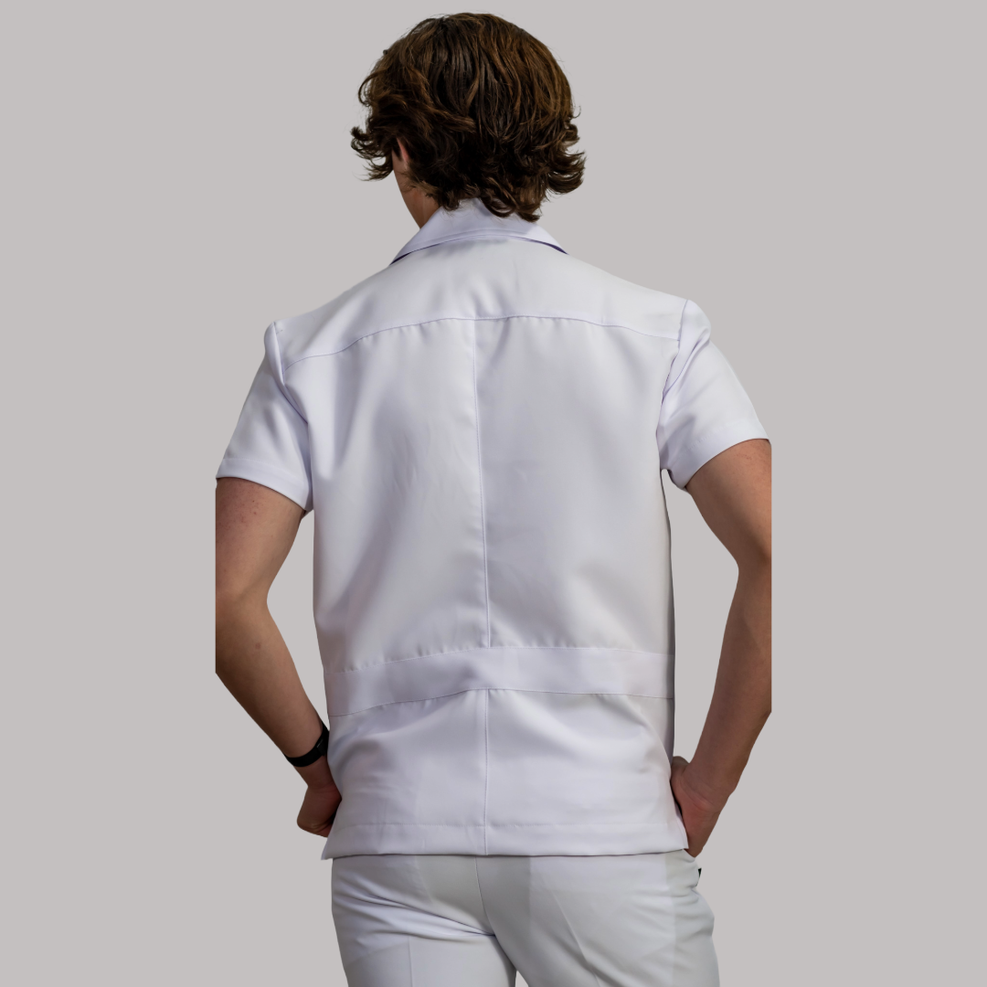 Filipina Hombre  Blanca cuello sport Con Cierre Antifluido