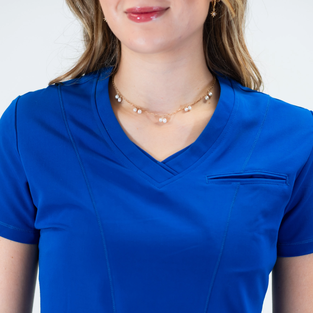 Filipina Quirúrgica Azul Rey Mujer, Scrubs Antifluido Est. 300