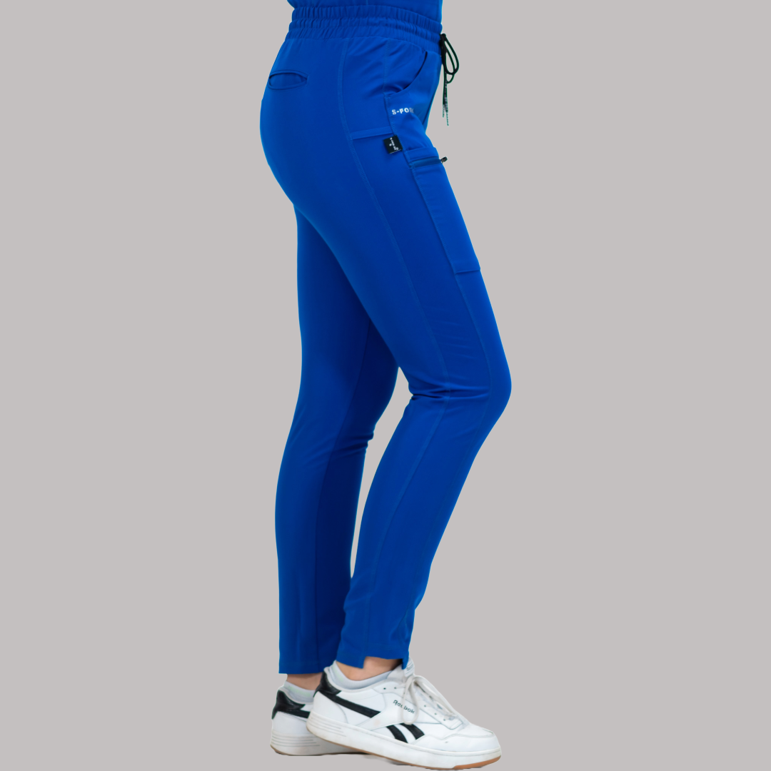 Pantalón Quirúrgico Azul Rey Mujer, Scrubs Antifluido Est. 300