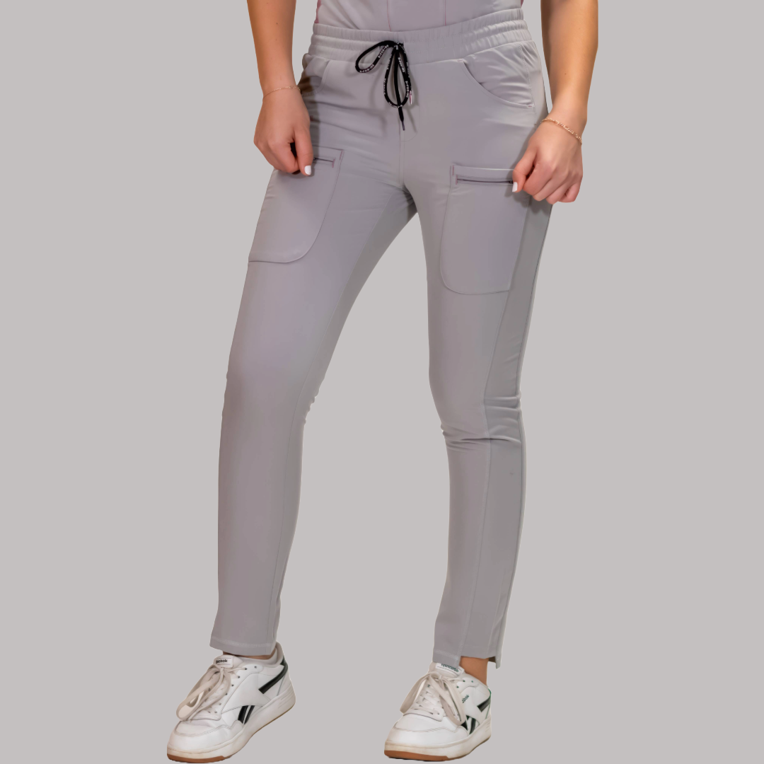 Pantalón Quirúrgico Gris Perla Mujer, Scrubs Antifluido Est. 300