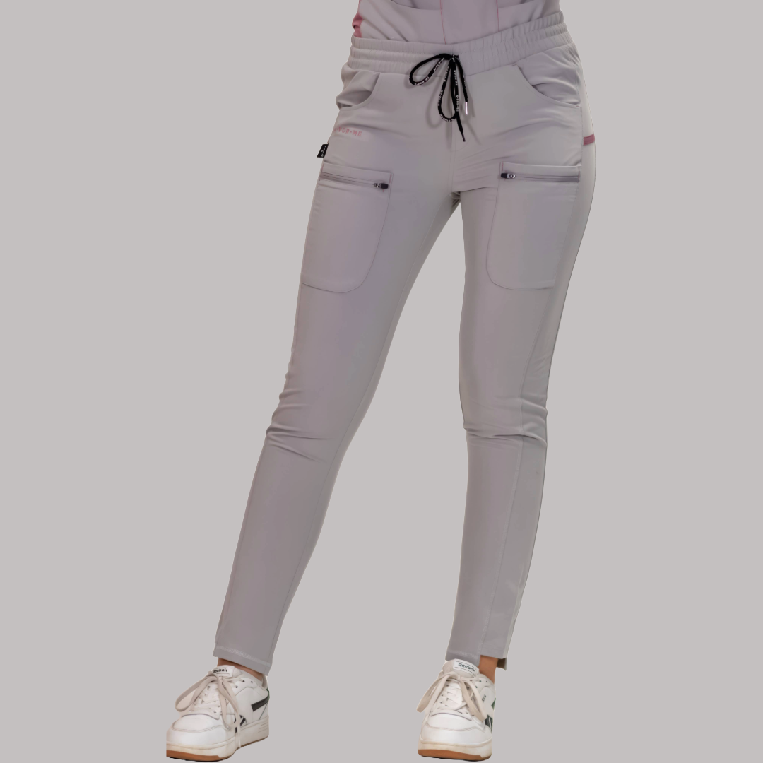 Pantalón Quirúrgico Gris Perla Mujer, Scrubs Antifluido Est. 300