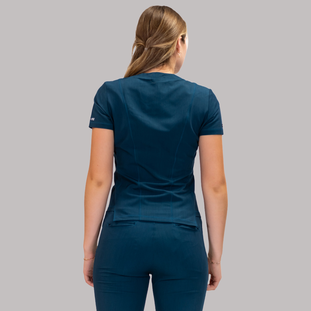 Filipina Quirúrgica Azul Caribe Mujer, Scrubs Antifluido Est. 300