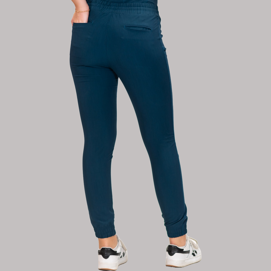 Jogger Quirúrgico Azul Caribe Mujer, Scrubs Antifluido Est. 300