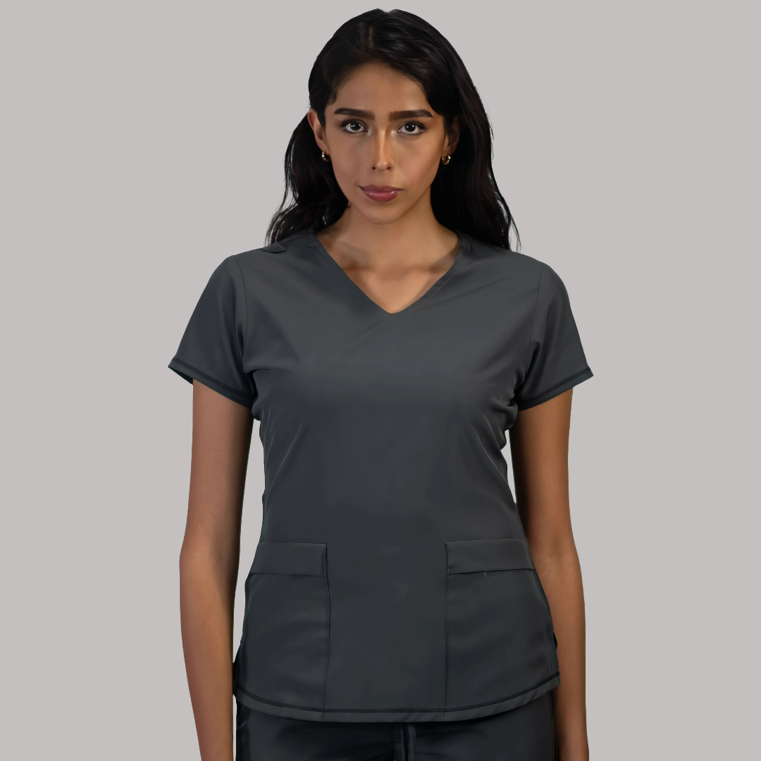 Filipina Quirúrgica Gris Oxford Mujer, Scrubs Est. 600 F.W (Uniformes Medicos)