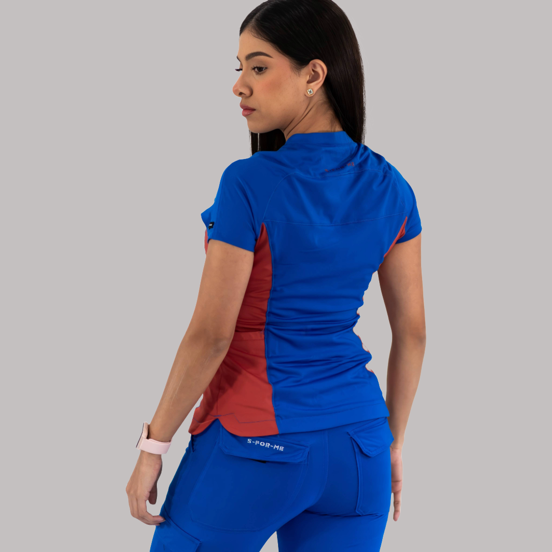 Filipina Quirúrgica Super Stretch Azul Rey - Chedron Mujer, Scrubs 905