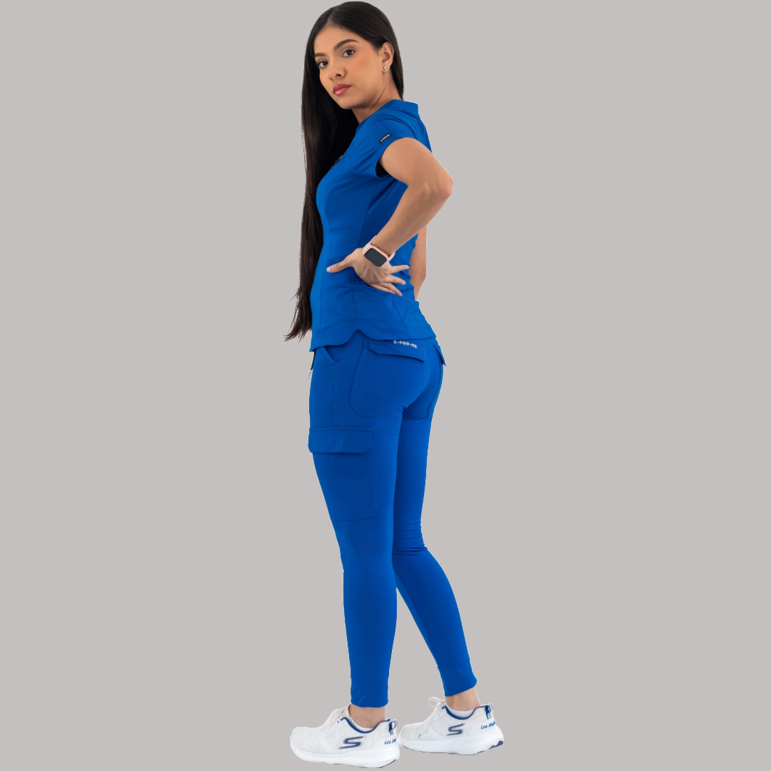 Jogger Quirúrgico Super Stretch Azul Rey Mujer, Scrubs 905