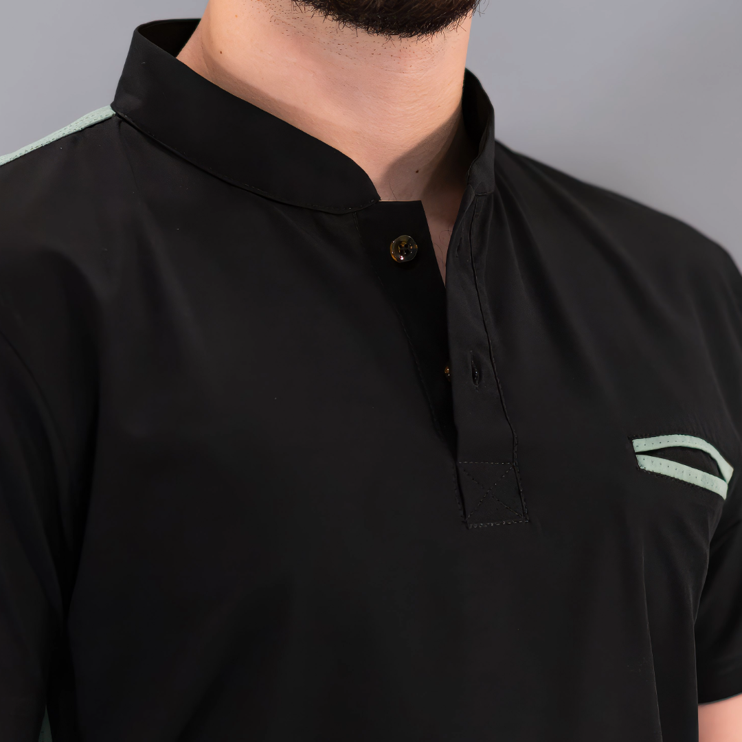 Filipina Quirúrgica Hombre Negra/Menta, Scrubs 520